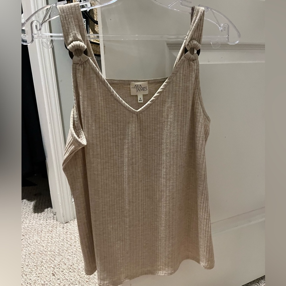 Ava James tan top